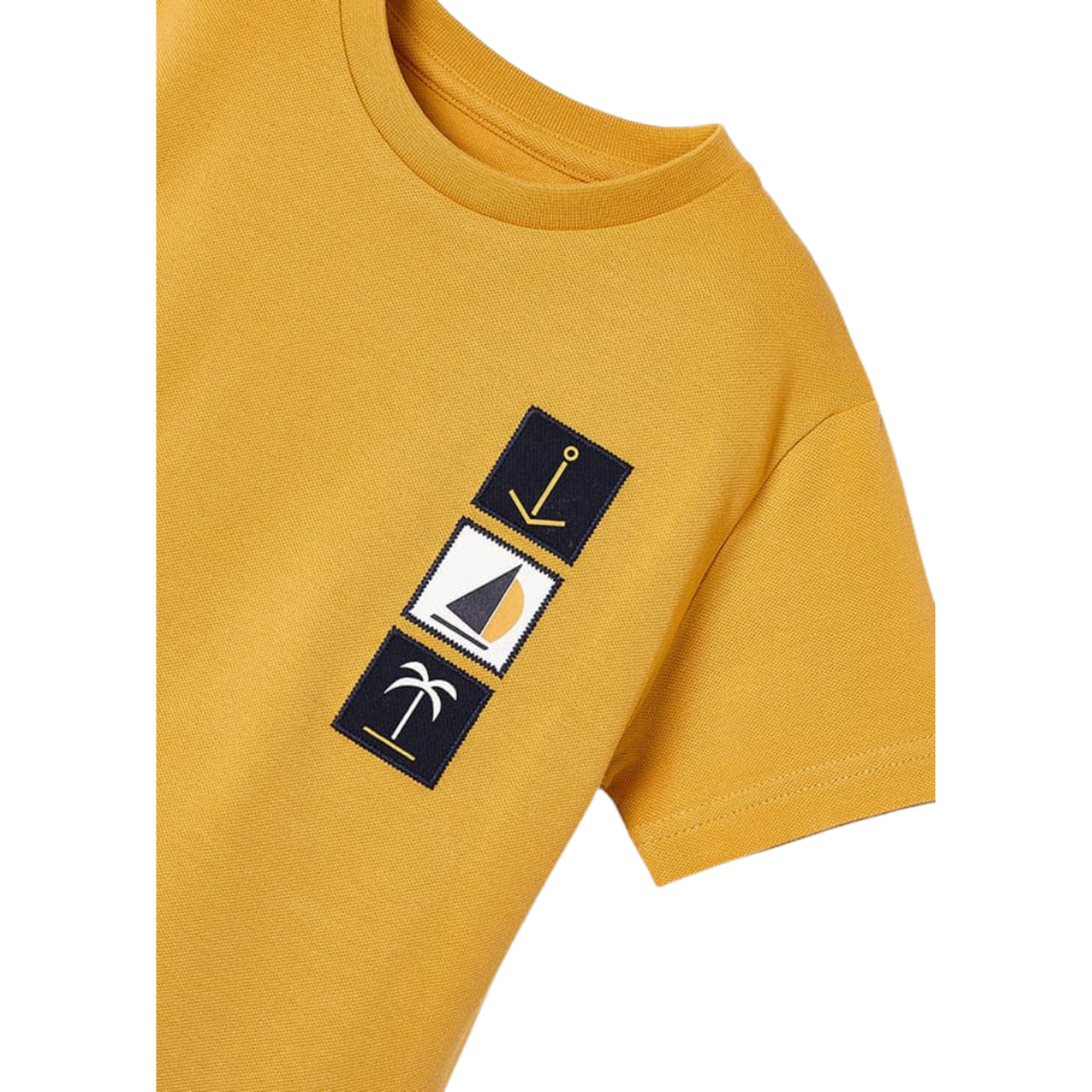 Pique S/S Nautical Patch T-Shirt || Golden