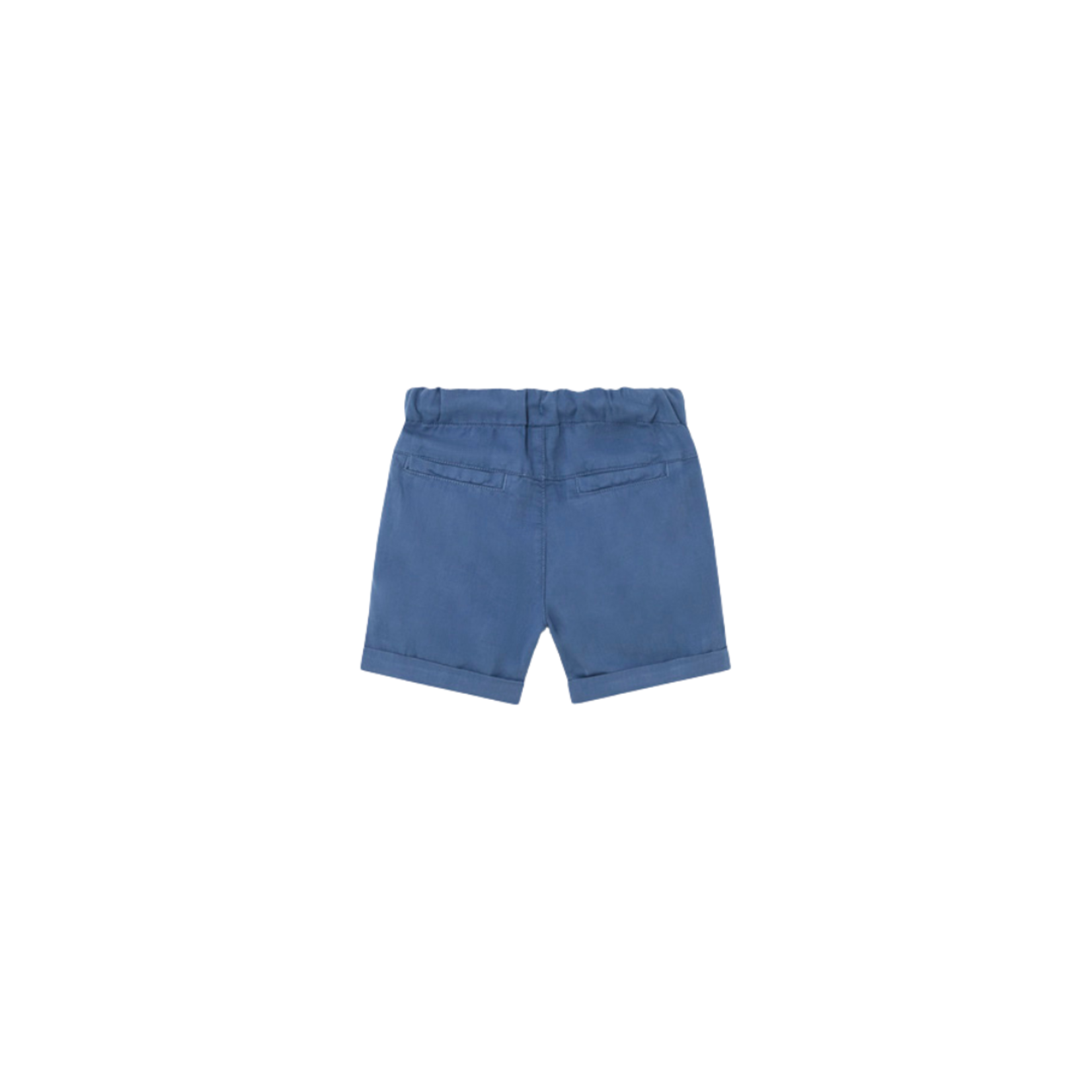 Linen Relaxed Shorts || Indigo