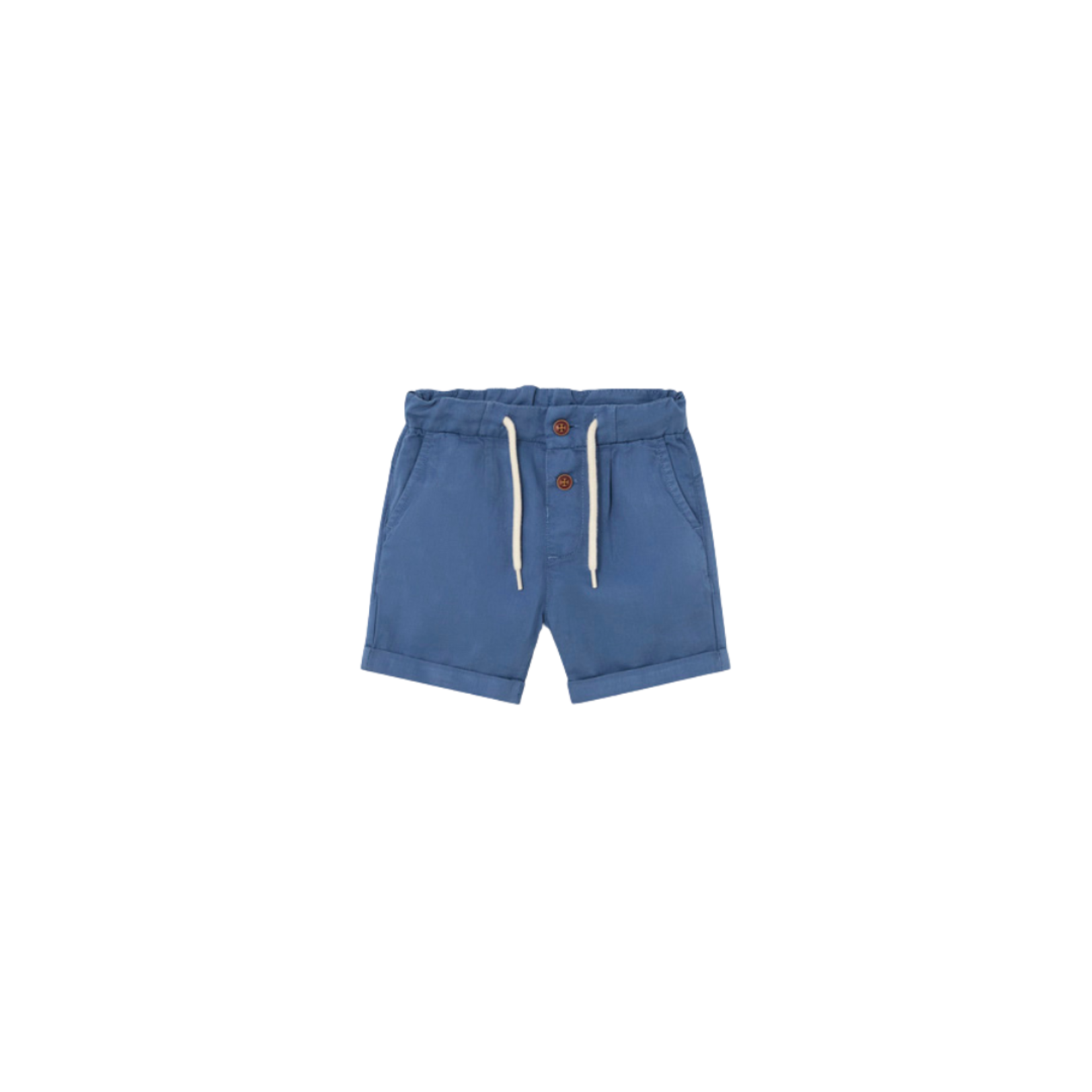 Linen Relaxed Shorts || Indigo