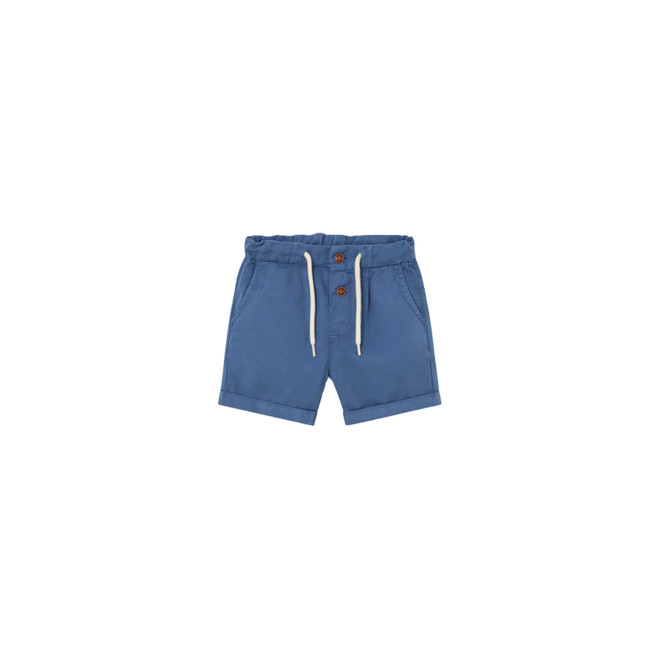 Linen Relaxed Shorts || Indigo