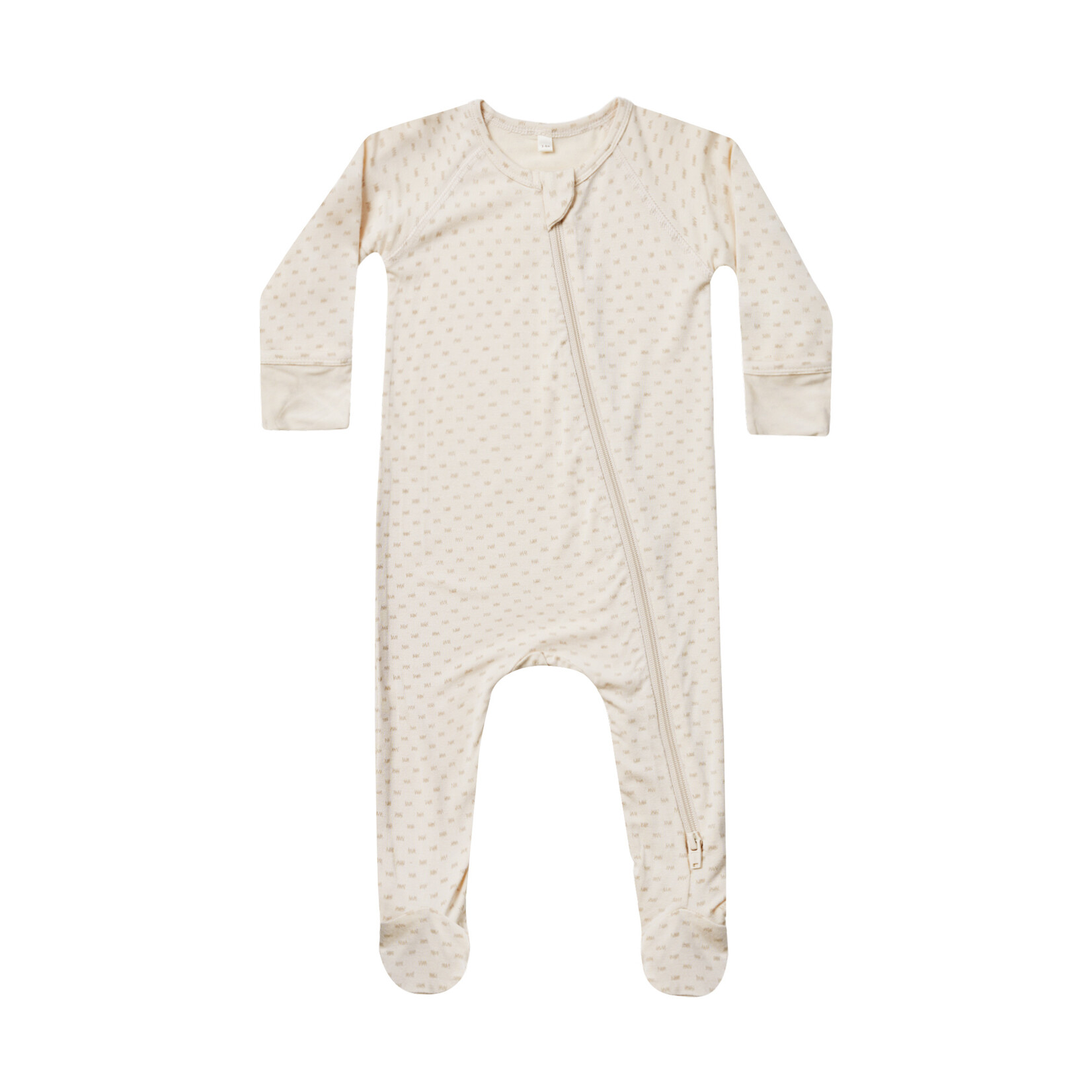 bamboo zip footie || oat check