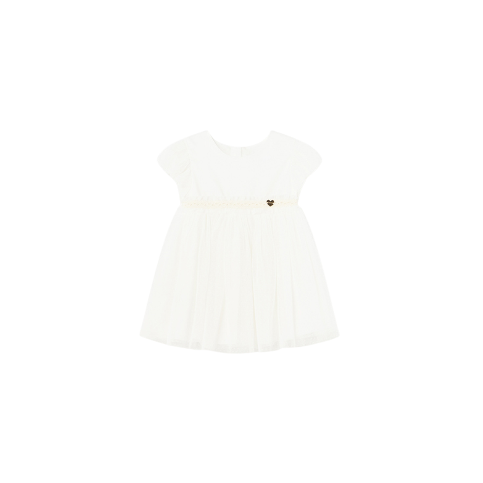 Pleated Tulle Dress || Natural
