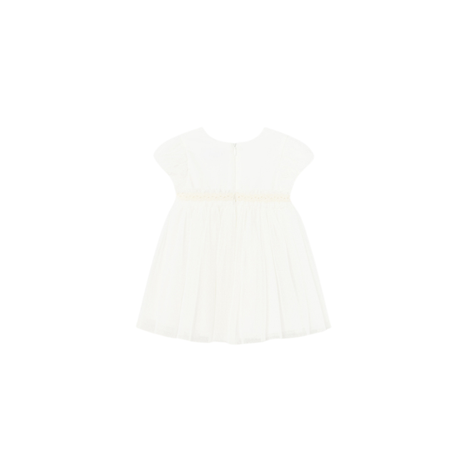 Pleated Tulle Dress || Natural