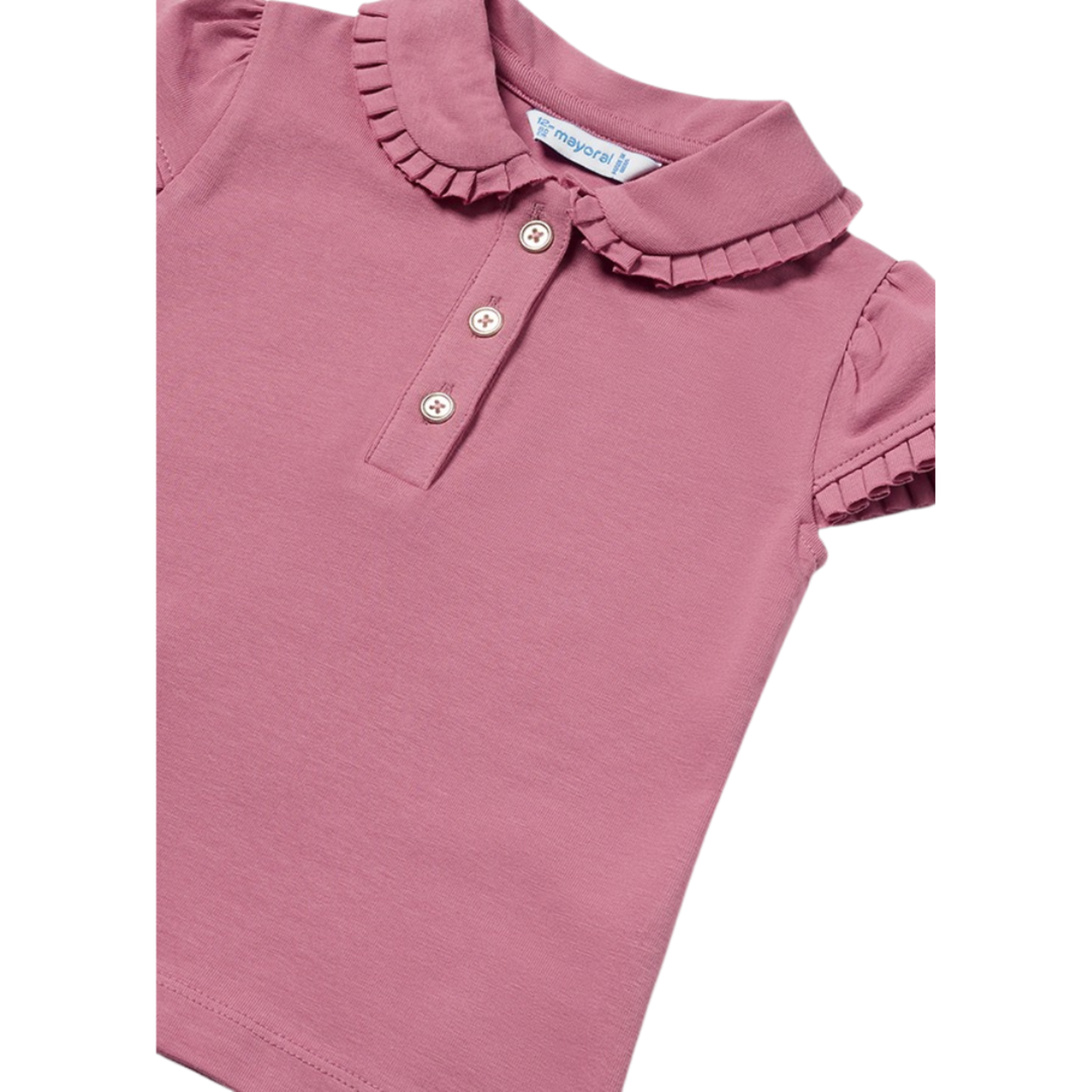 Peter Pan Ruffle Trim Blouse || Hibiscus