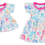 Birdie Bean Doll Dress - Coral