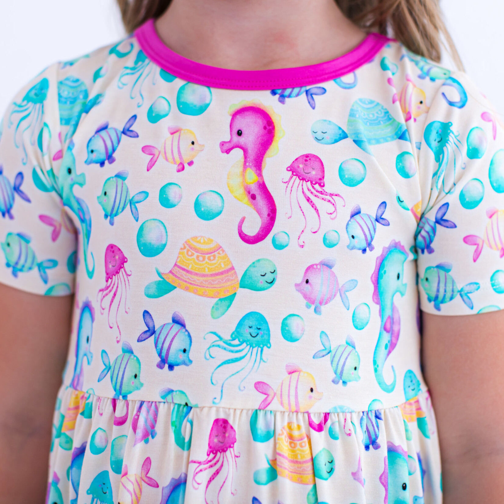 Birdie Bean Toddler Peplum Set - Coral