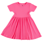 Birdie Bean Ribbed Birdie Dress - Strawberry