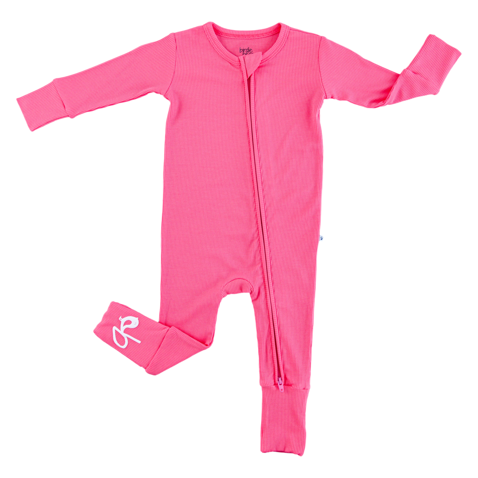 Birdie Bean Ribbed Convertible Romper - Strawberry