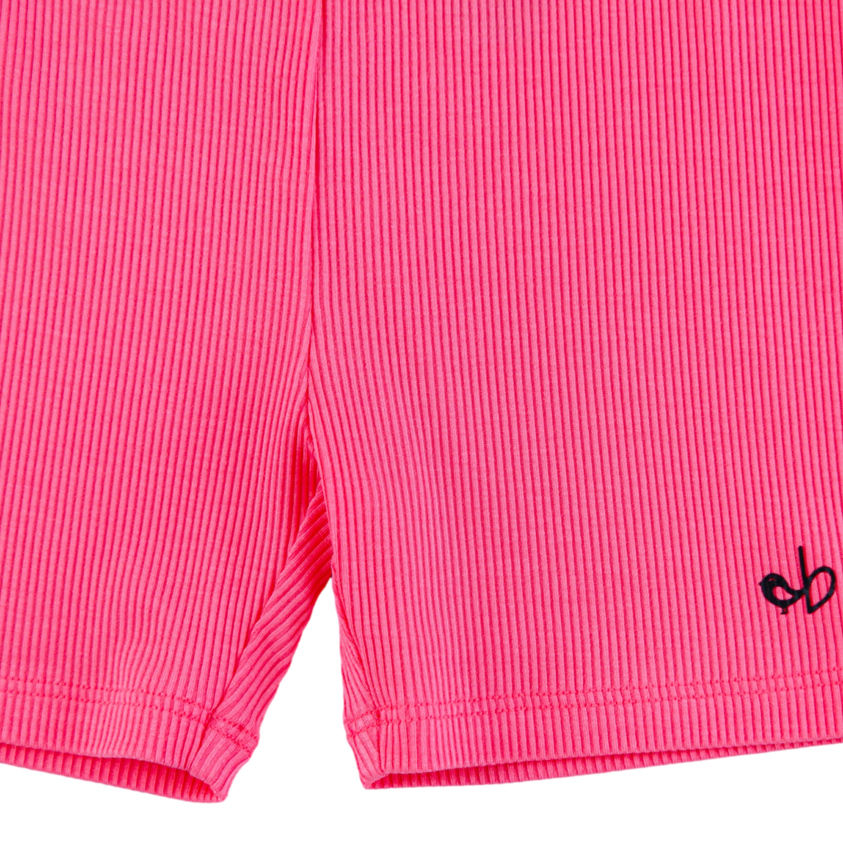Birdie Bean Ribbed Biker Shorts - Strawberry
