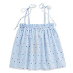 Bella Bliss Ella Blouse - Chambray Plumetti