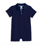 Bella Bliss Pima Ryan Romper - Navy w Blue