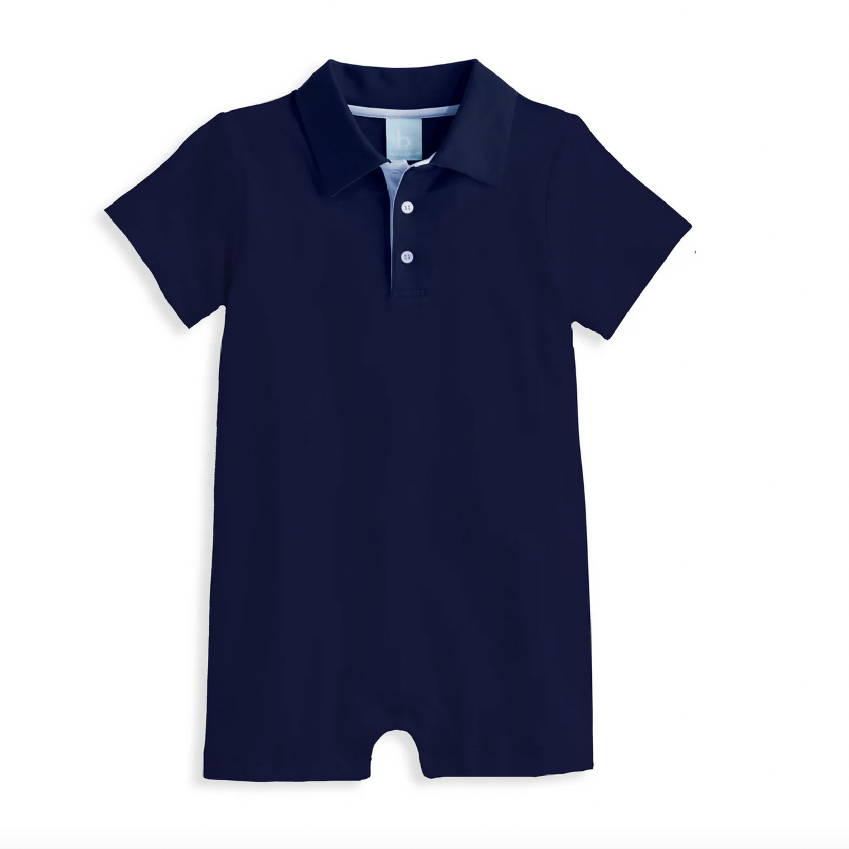 Bella Bliss Pima Ryan Romper - Navy w Blue
