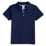 Bella Bliss Contrast Trim Pima Polo - Navy w Blue