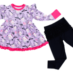 Birdie Bean carrie glow-in-the-dark peplum set: INFANT