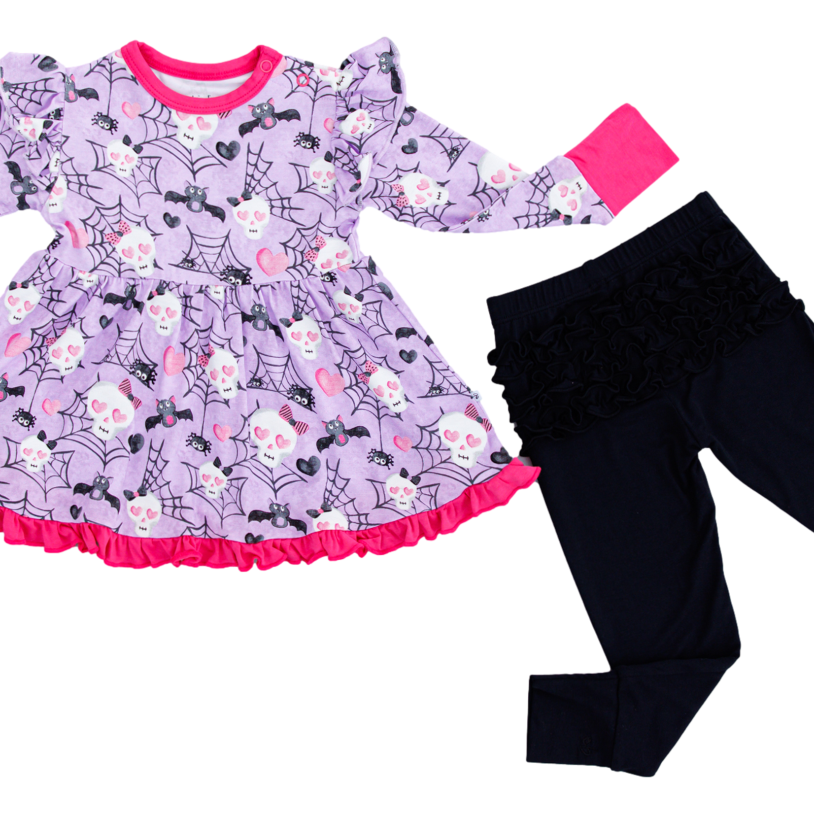 Birdie Bean carrie glow-in-the-dark peplum set: INFANT