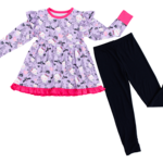 Birdie Bean carrie glow-in-the-dark peplum set: GIRL'S