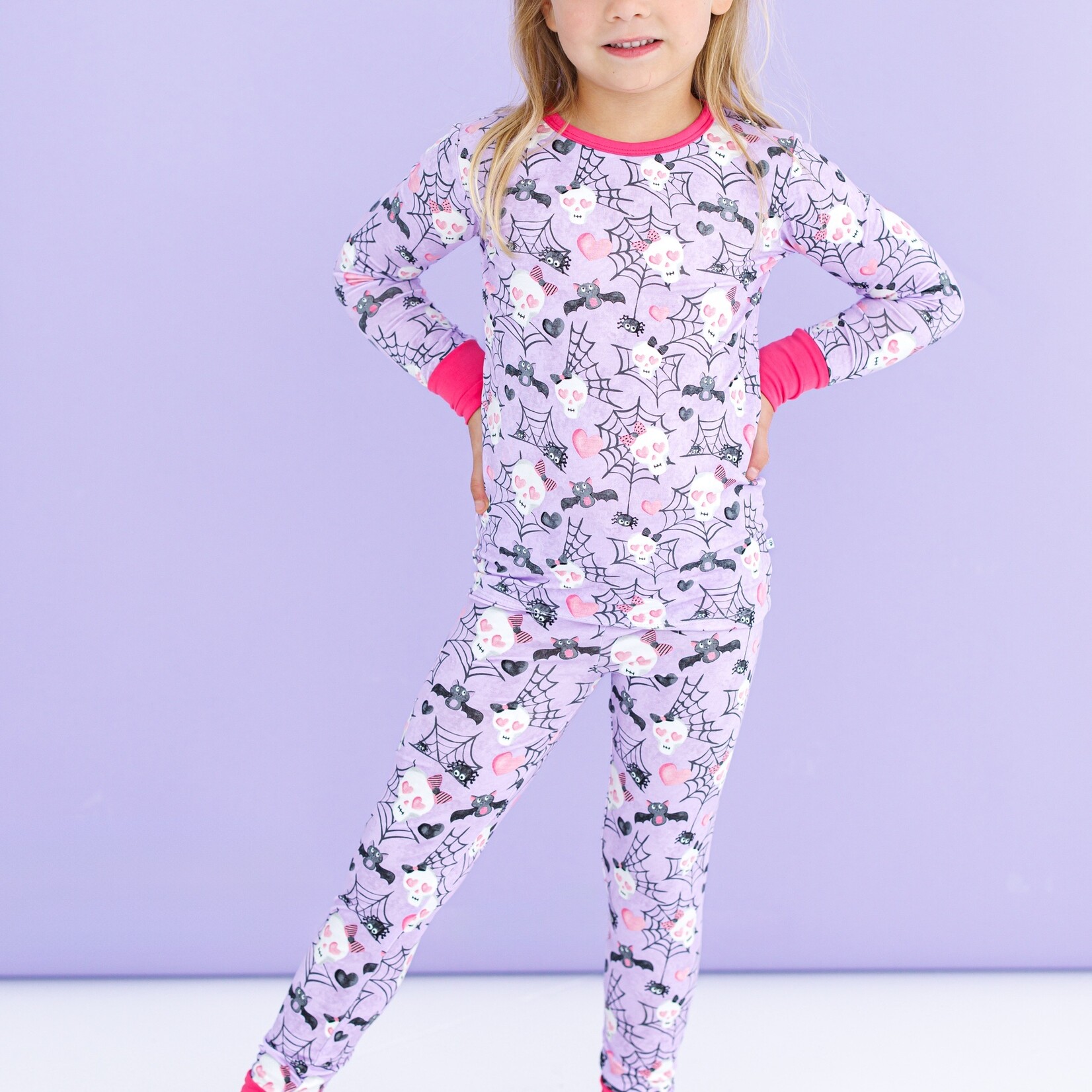 Birdie Bean carrie 2-piece glow-in-the-dark pajamas: LONG