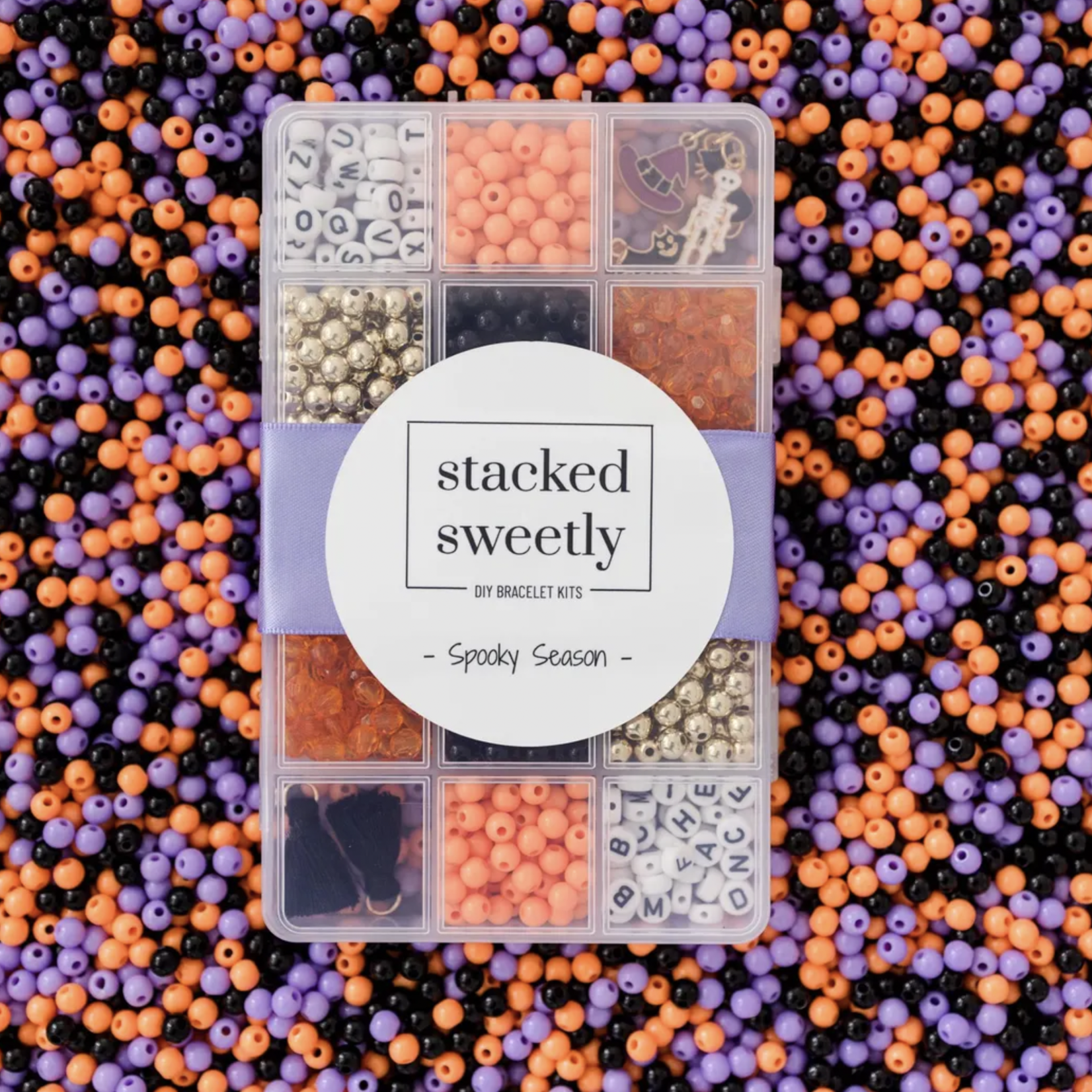 Stacked Sweetly Halloween Spooky Season DIY Stretchy Bracelet Craft Kit
