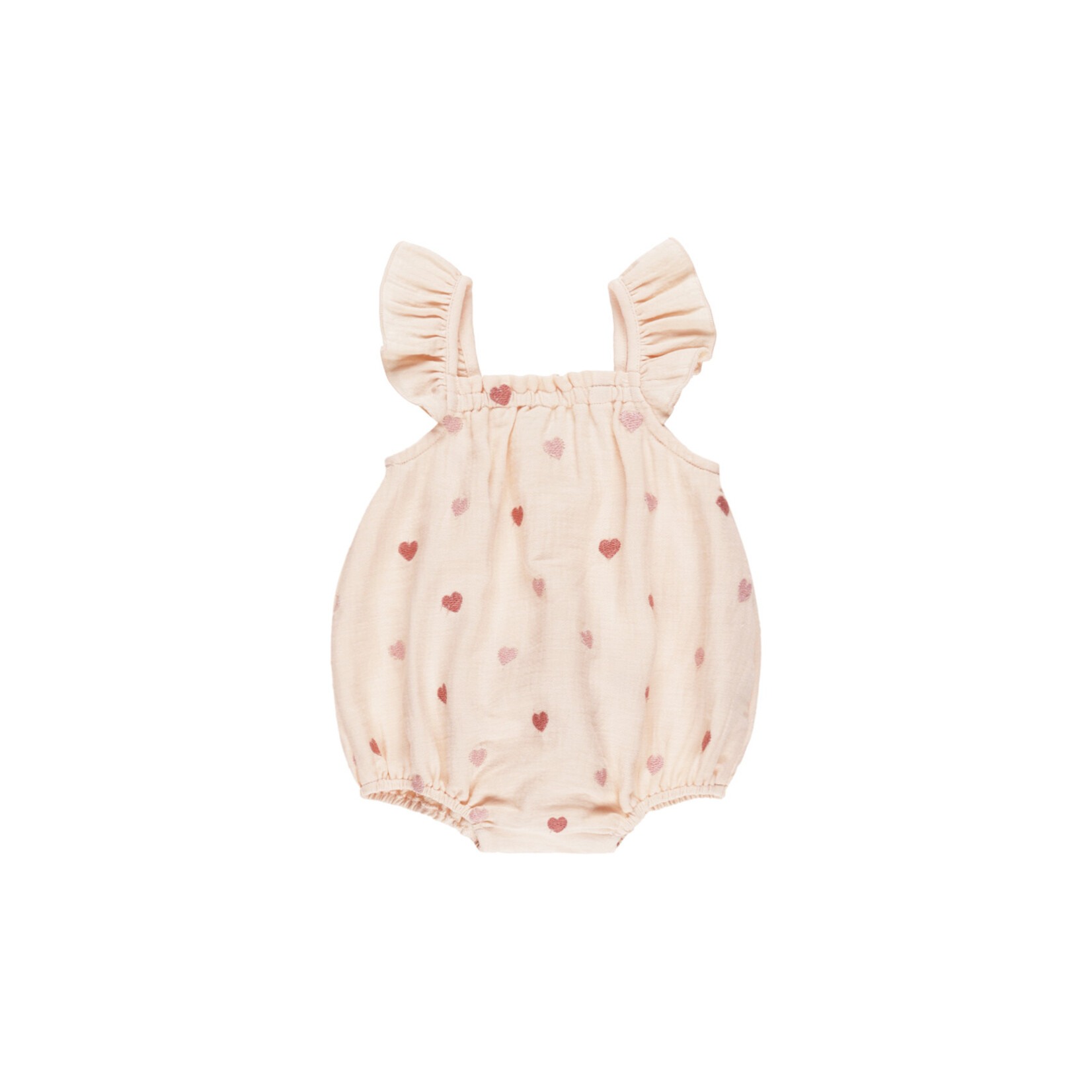 Bonnie Romper || Heart Embroidery