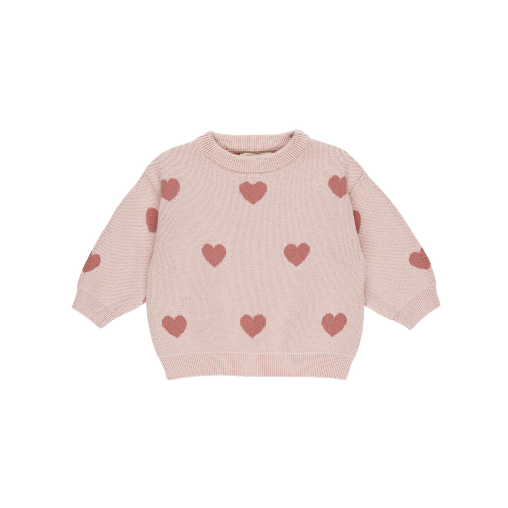 Heart Knit sweater + pant set|| Bubblegum