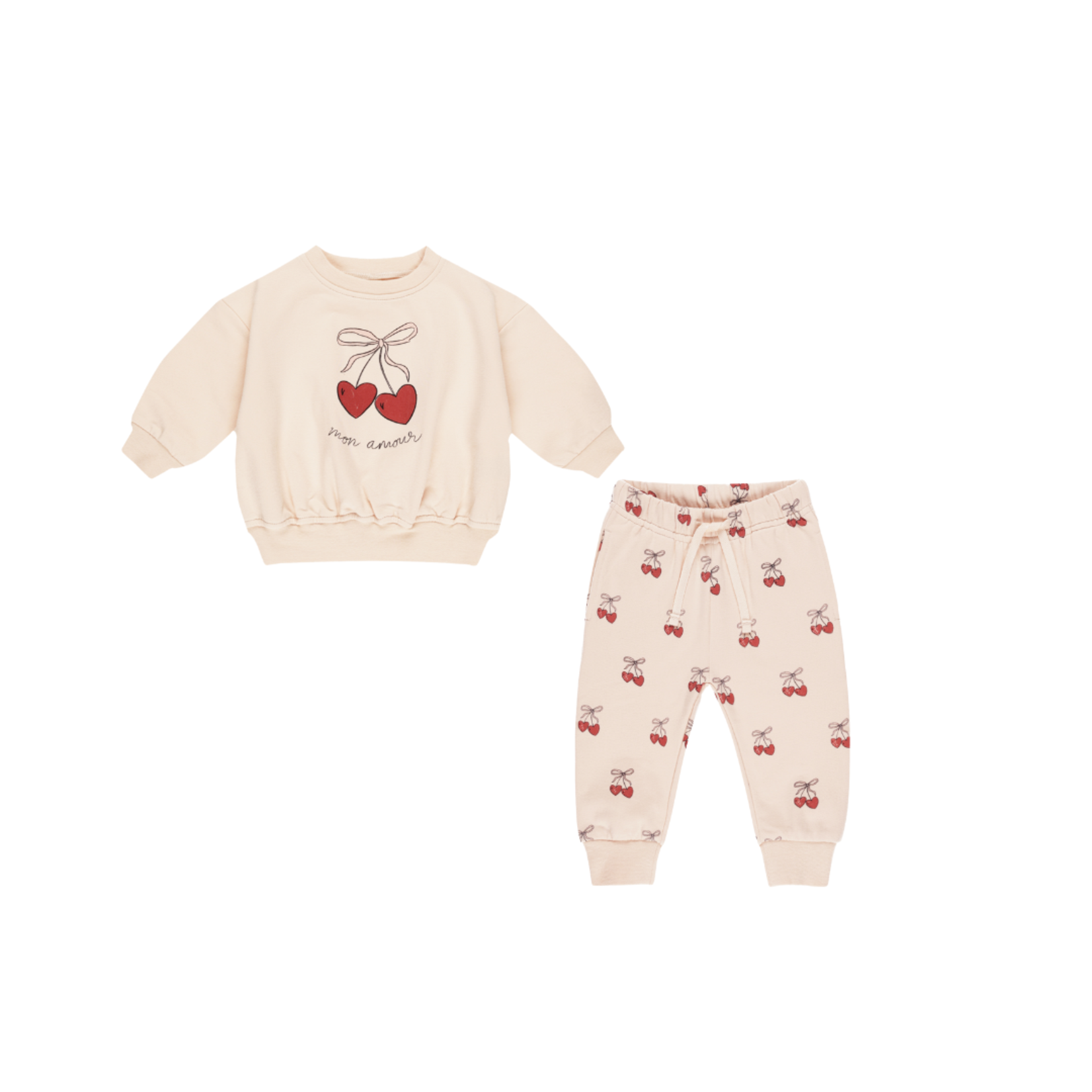 Relaxed Fleece Sweatshirt + Sweatpant Set|| Mon Amor