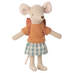 Tricycle mouse, Big sister with bag - Old rose 17-3207-00
