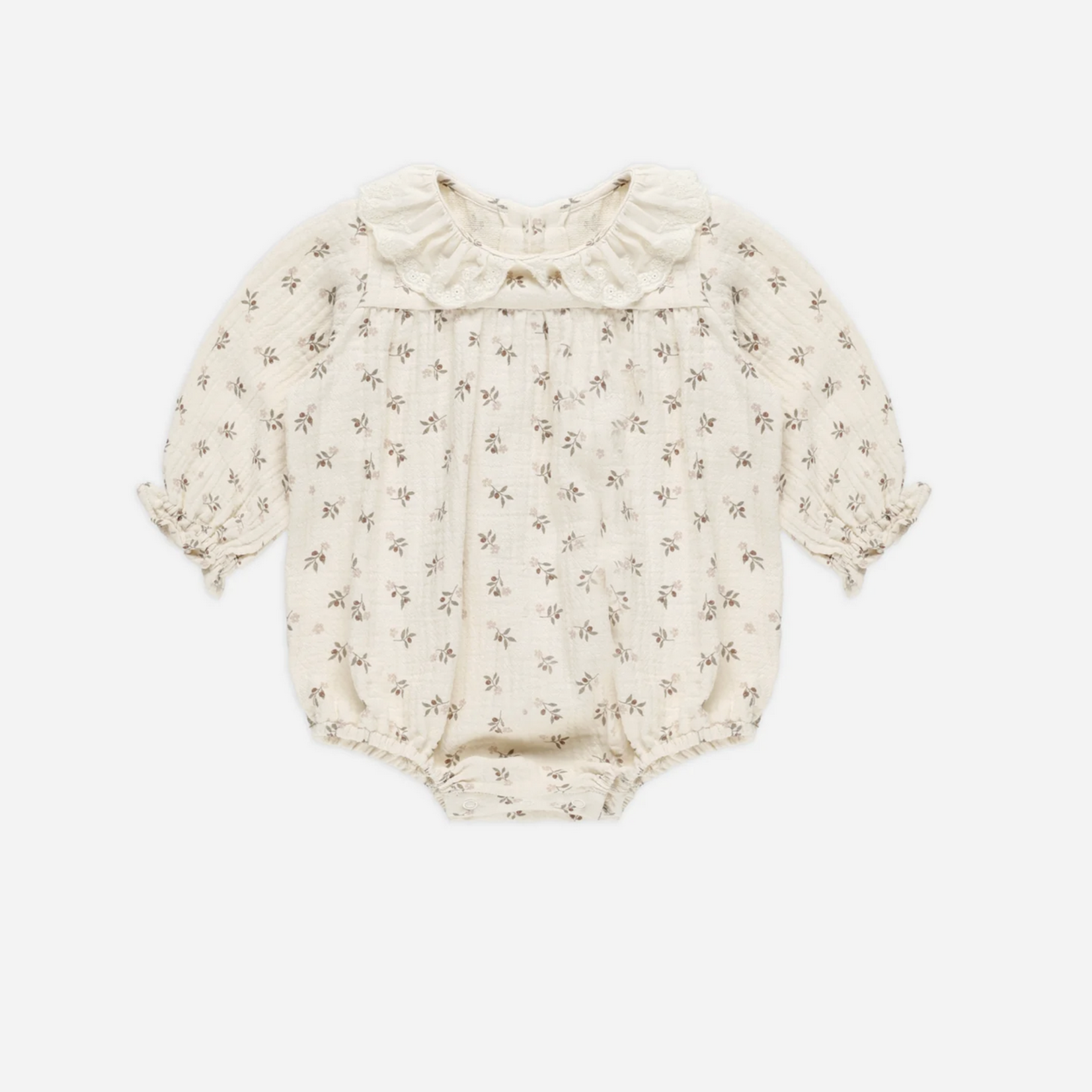 Collared Bubble Romper || Holly Berry