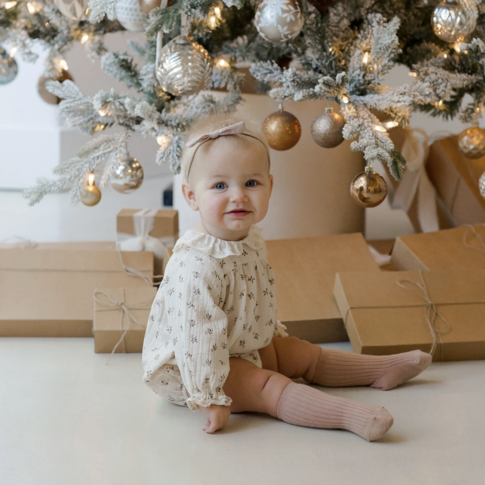Collared Bubble Romper || Holly Berry
