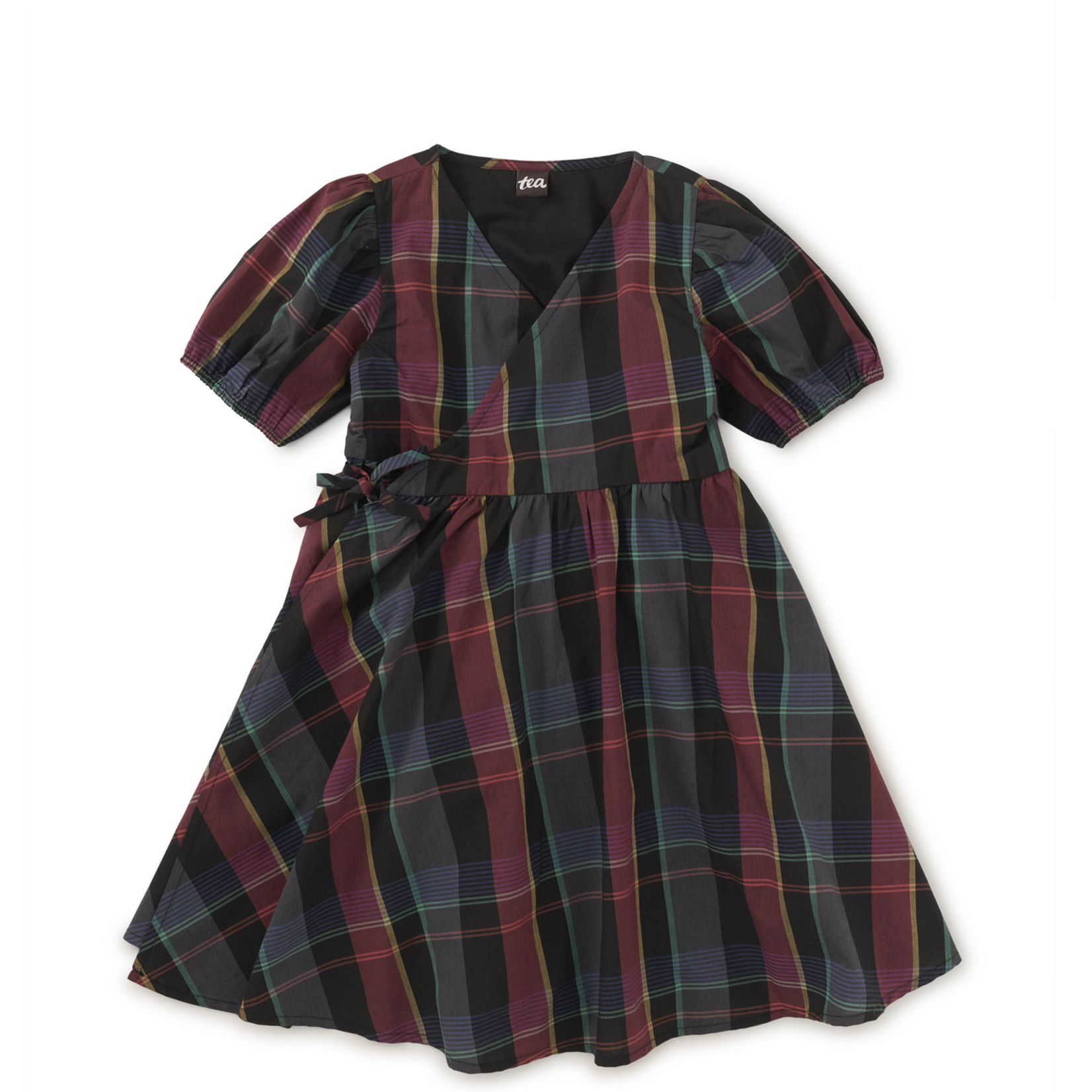 Tie Wrap Neck Dress || Family Plaid