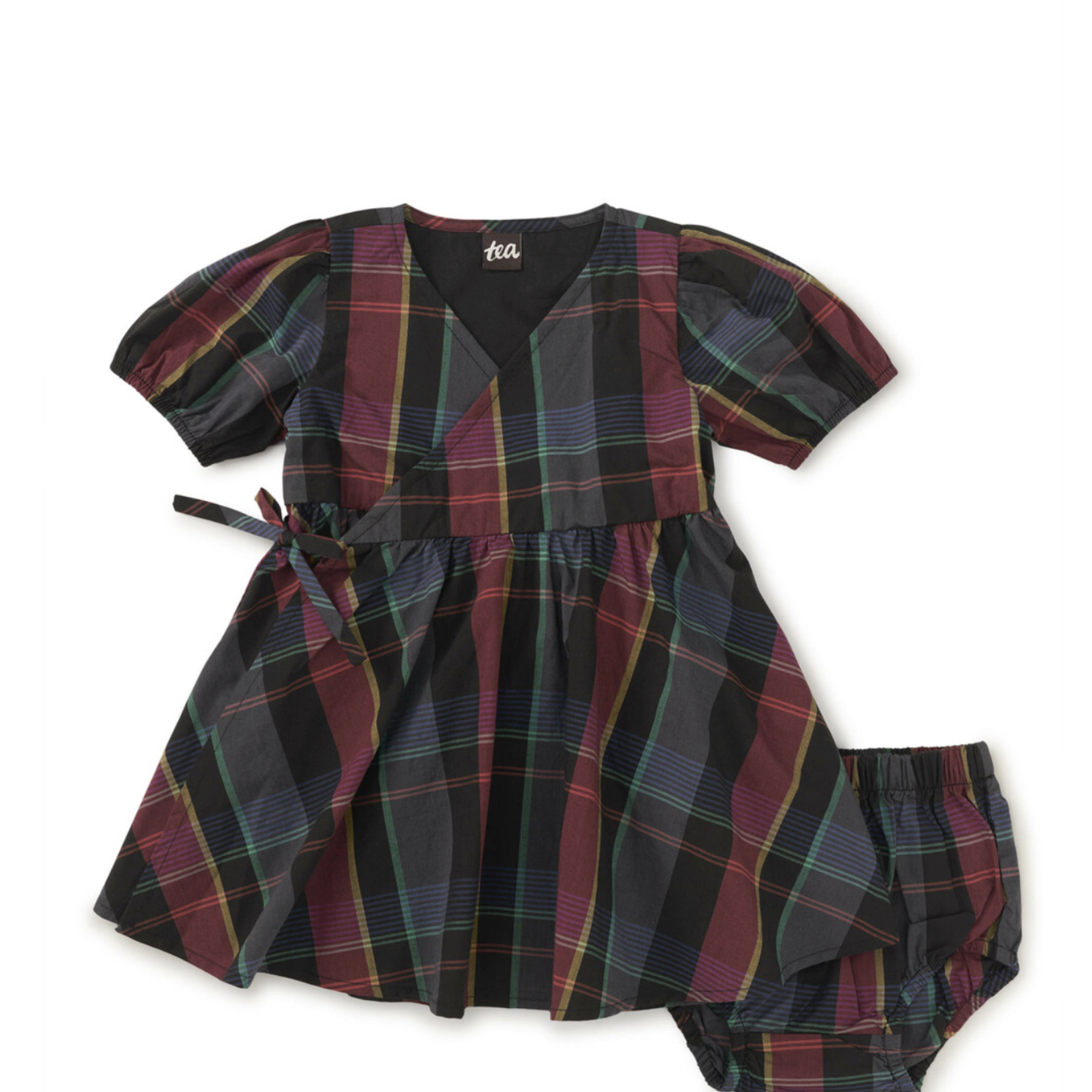 Tie Wrap Neck Dress || Family Plaid