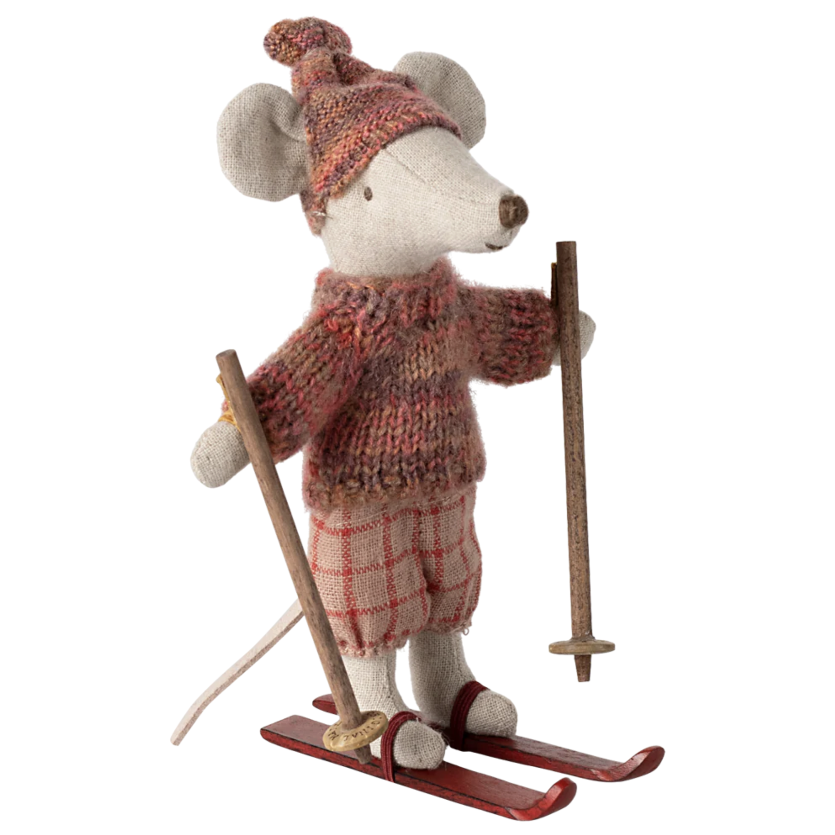 Winter mouse with ski set, Big sister - Rose 17-4210-00