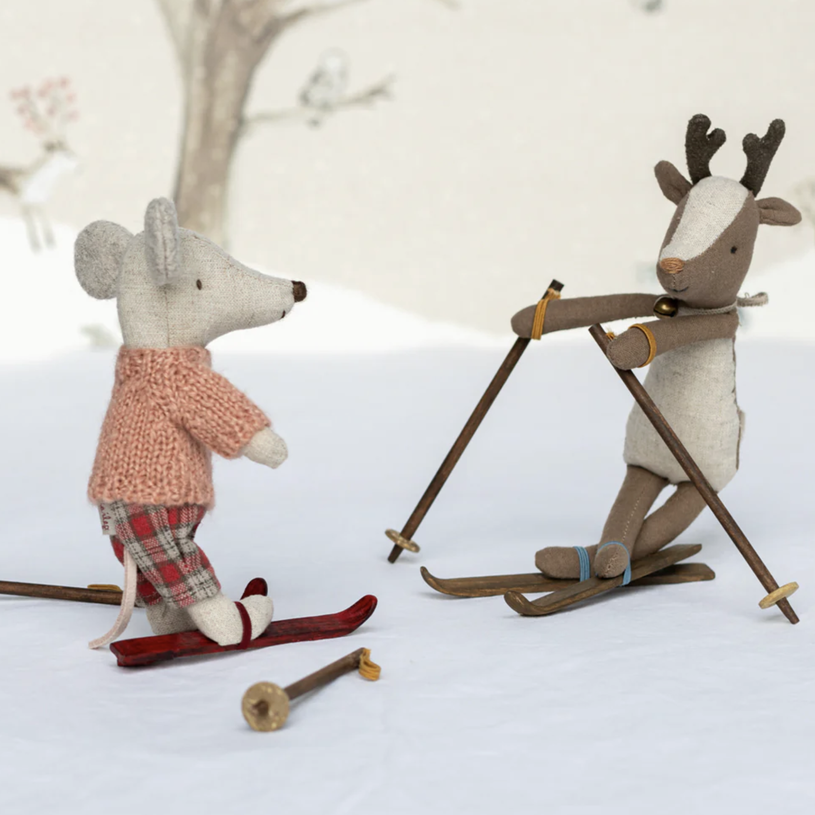 Winter mouse with ski set, Big sister 17-3211-00