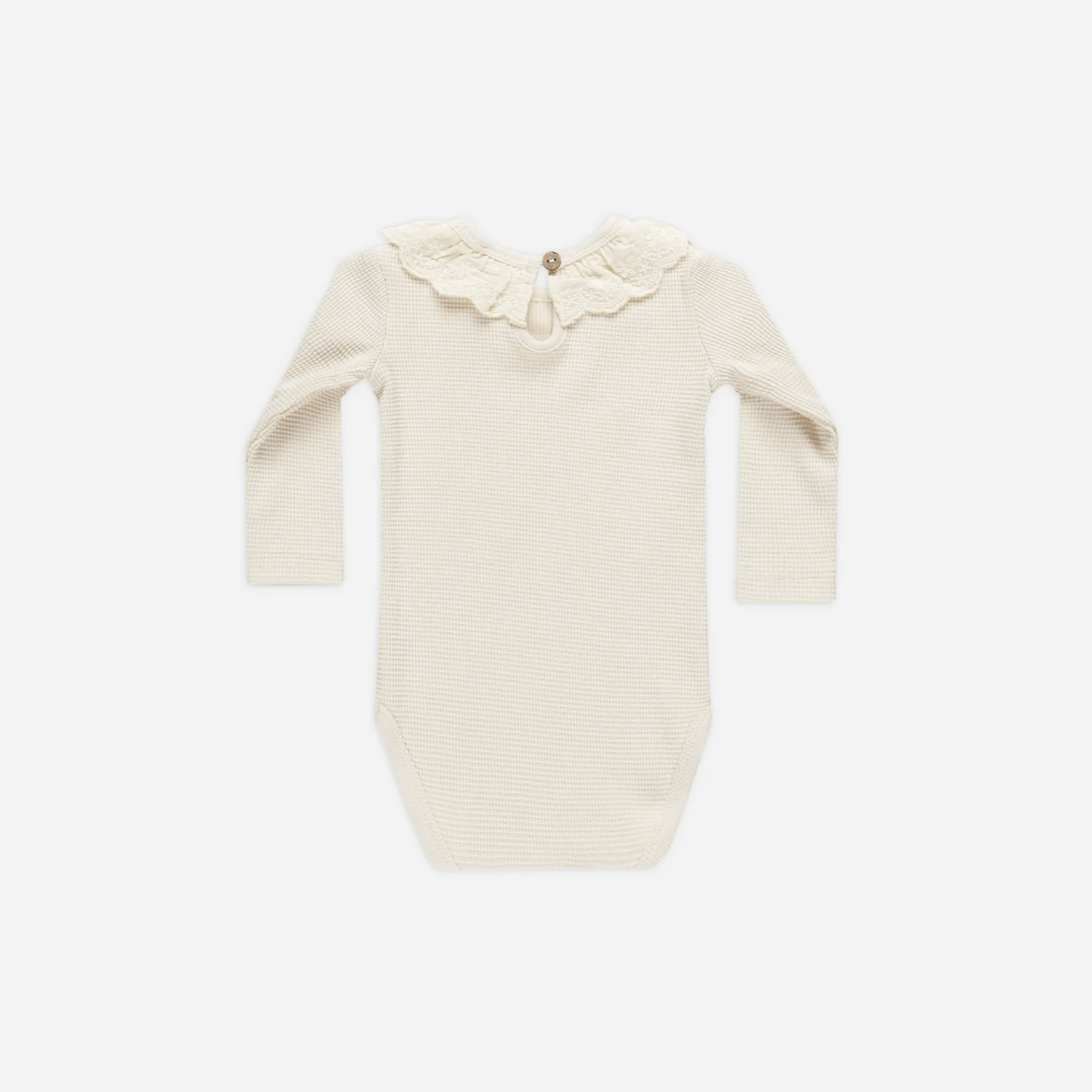 Ruffle Collar Bodysuit || Natural