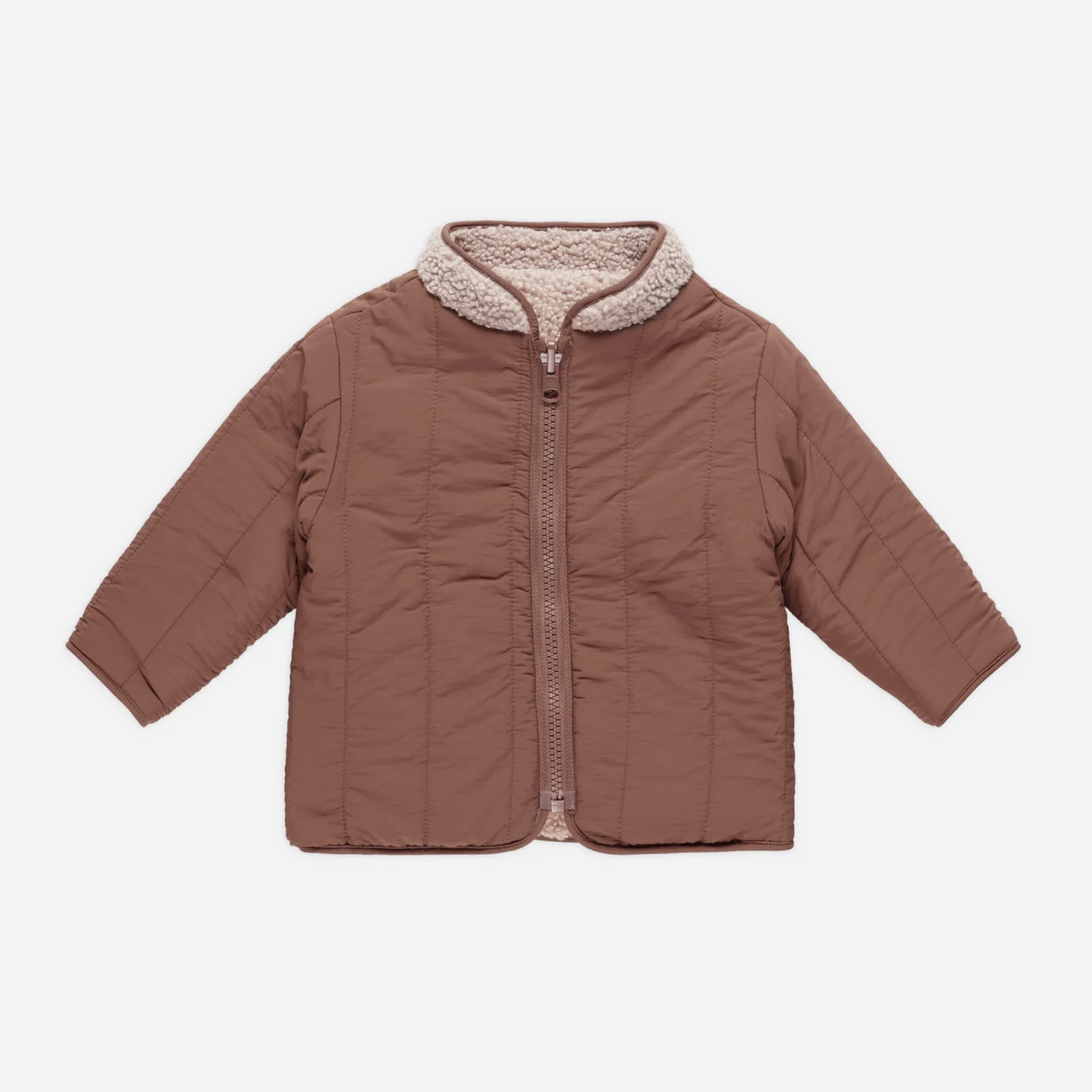 Shearling Zip Jacket || Blush