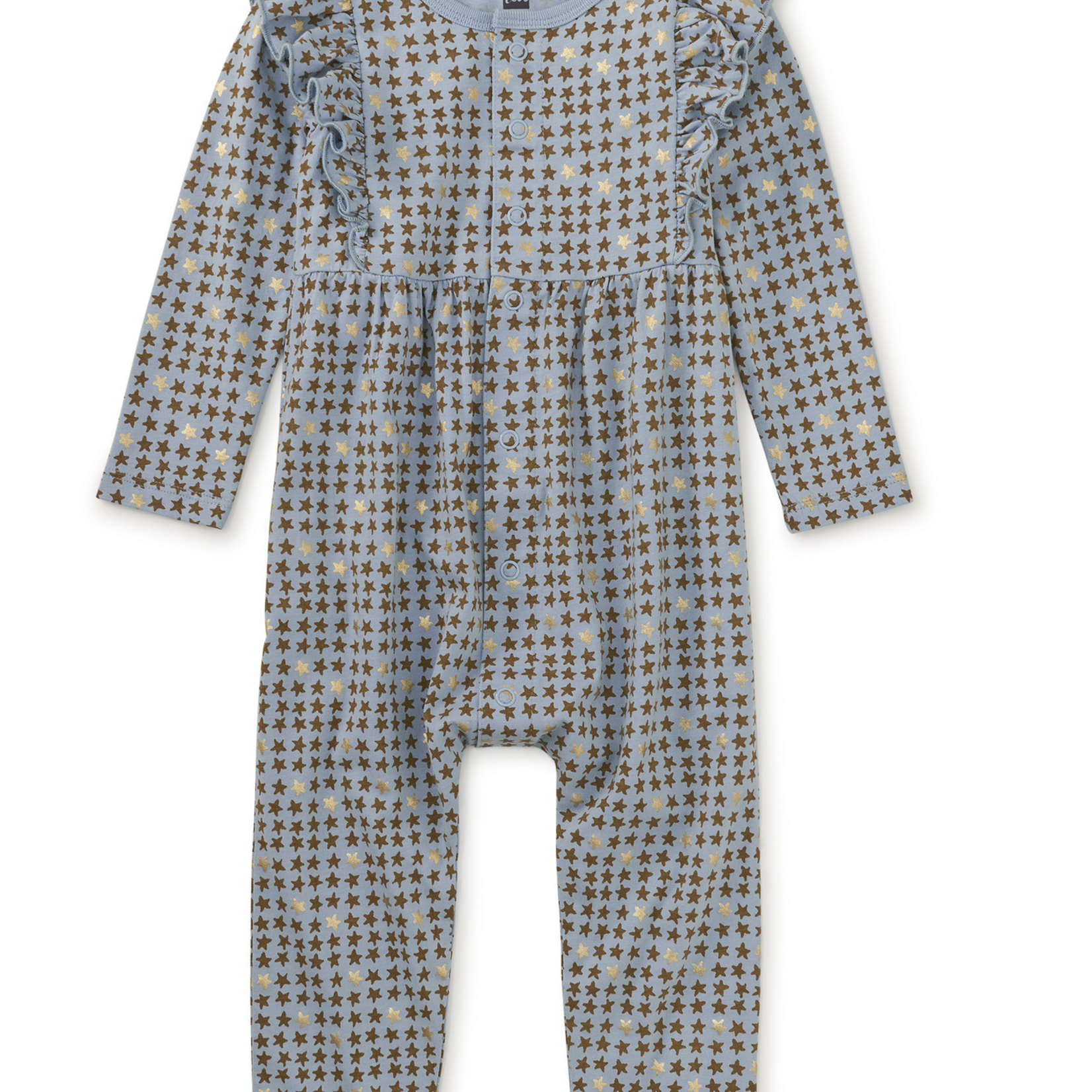 Snap Front Ruffle Baby Romper || Little Star