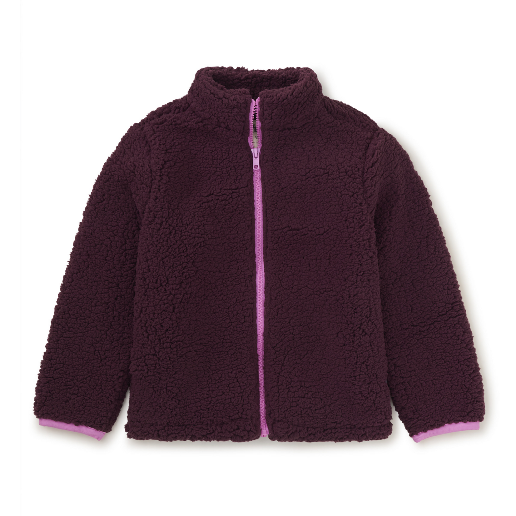 Teddy Fleece Zip Up Jacket / Purple Fig