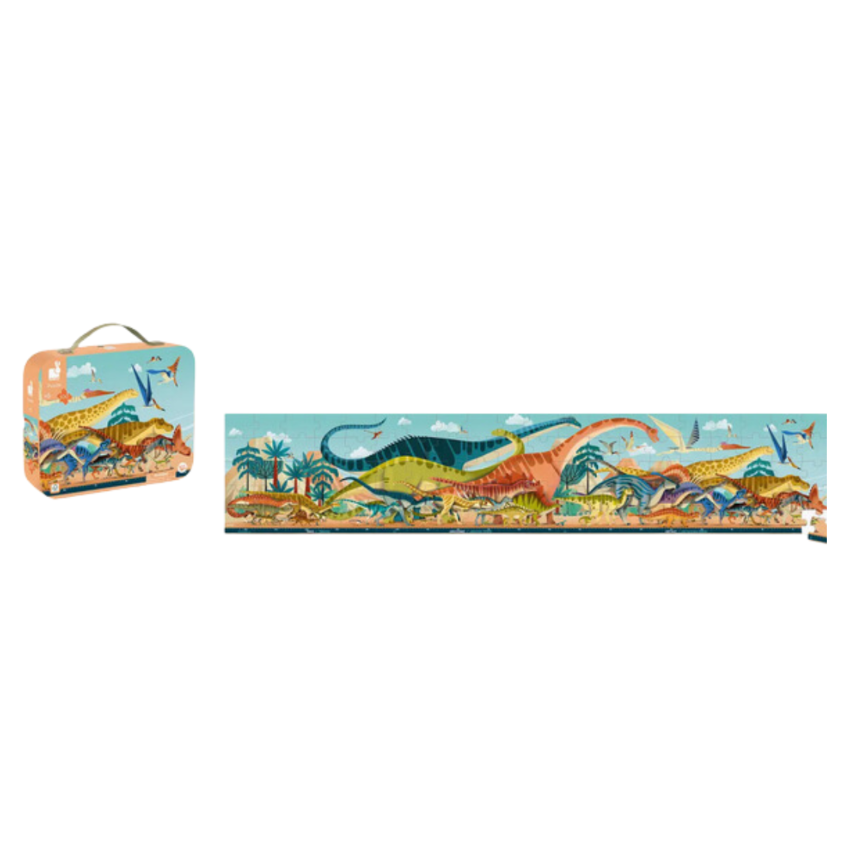 Dino Panoramic Puzzle - 100 Pieces