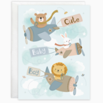 Gina B Designs Baby Card - Cute Baby Boy Airplanes
