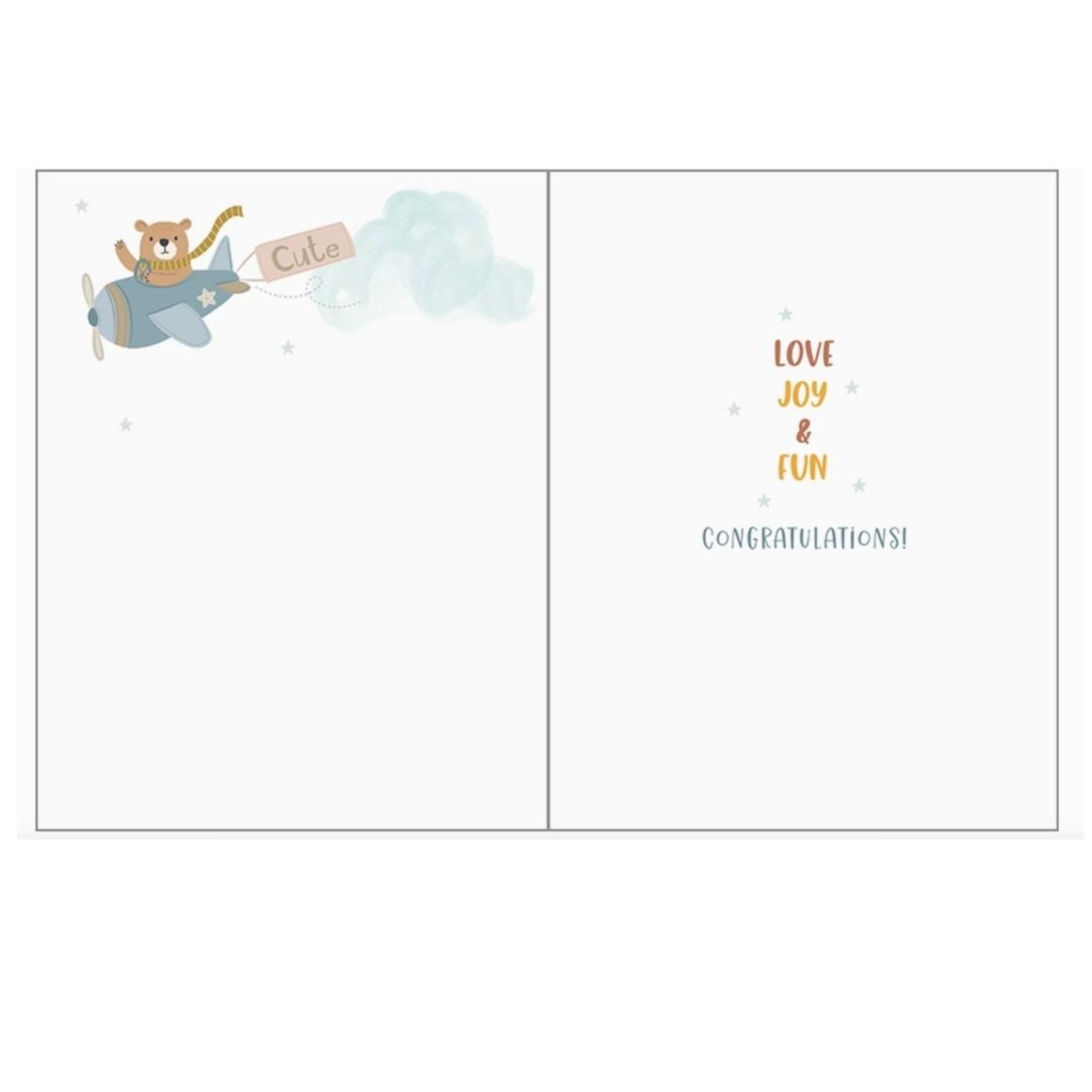 Gina B Designs Baby Card - Cute Baby Boy Airplanes