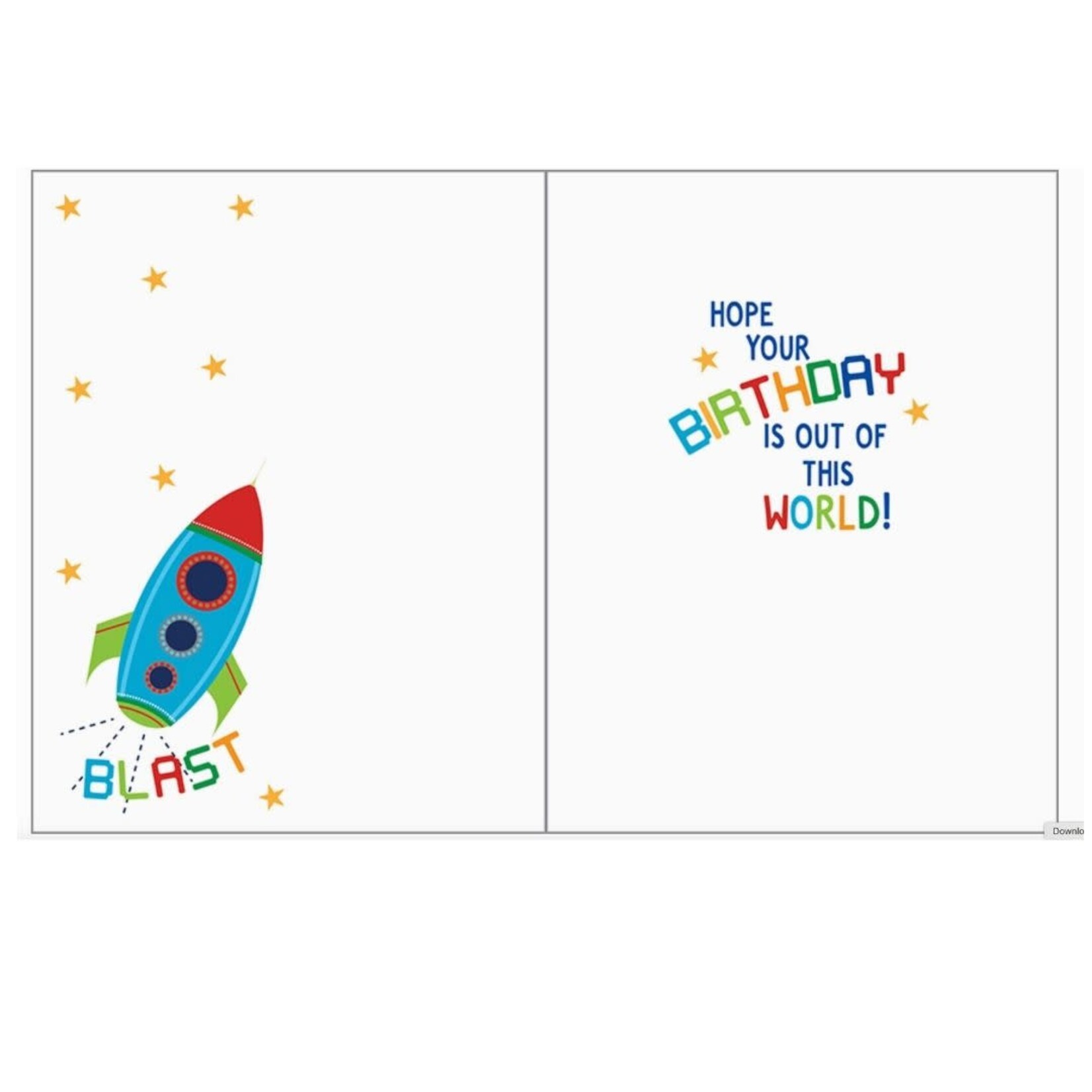 Gina B Designs Birthday Greeting Card - Birthday Blast Off