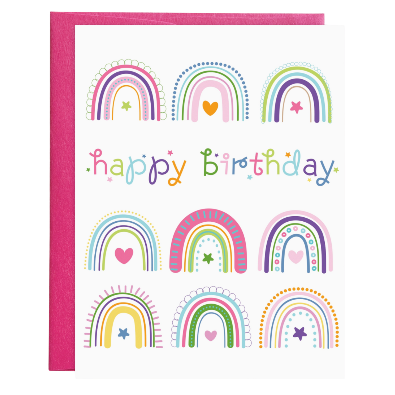 Gina B Designs Birthday Greeting Card - Rainbows