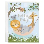 Gina B Designs Baby Greeting Card - Animal Hammock
