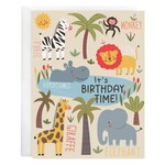 Gina B Designs Birthday Greeting Card - Cute Jungle Animals