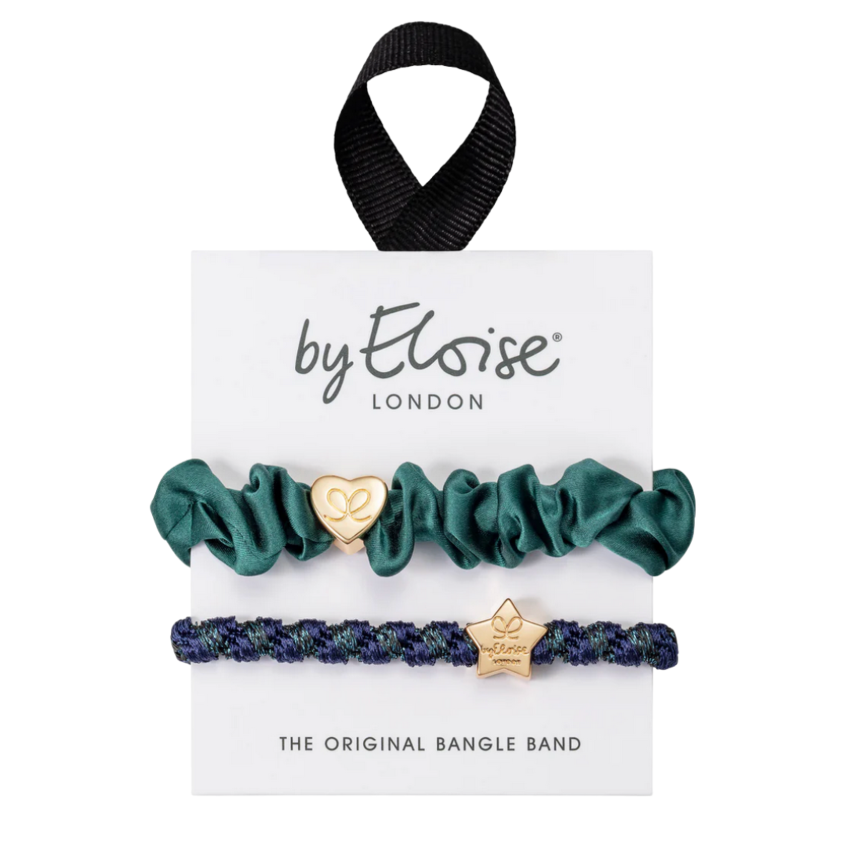 By Eloise Forest Nights Silk Scrunchie & Bangle Band 2pc Set