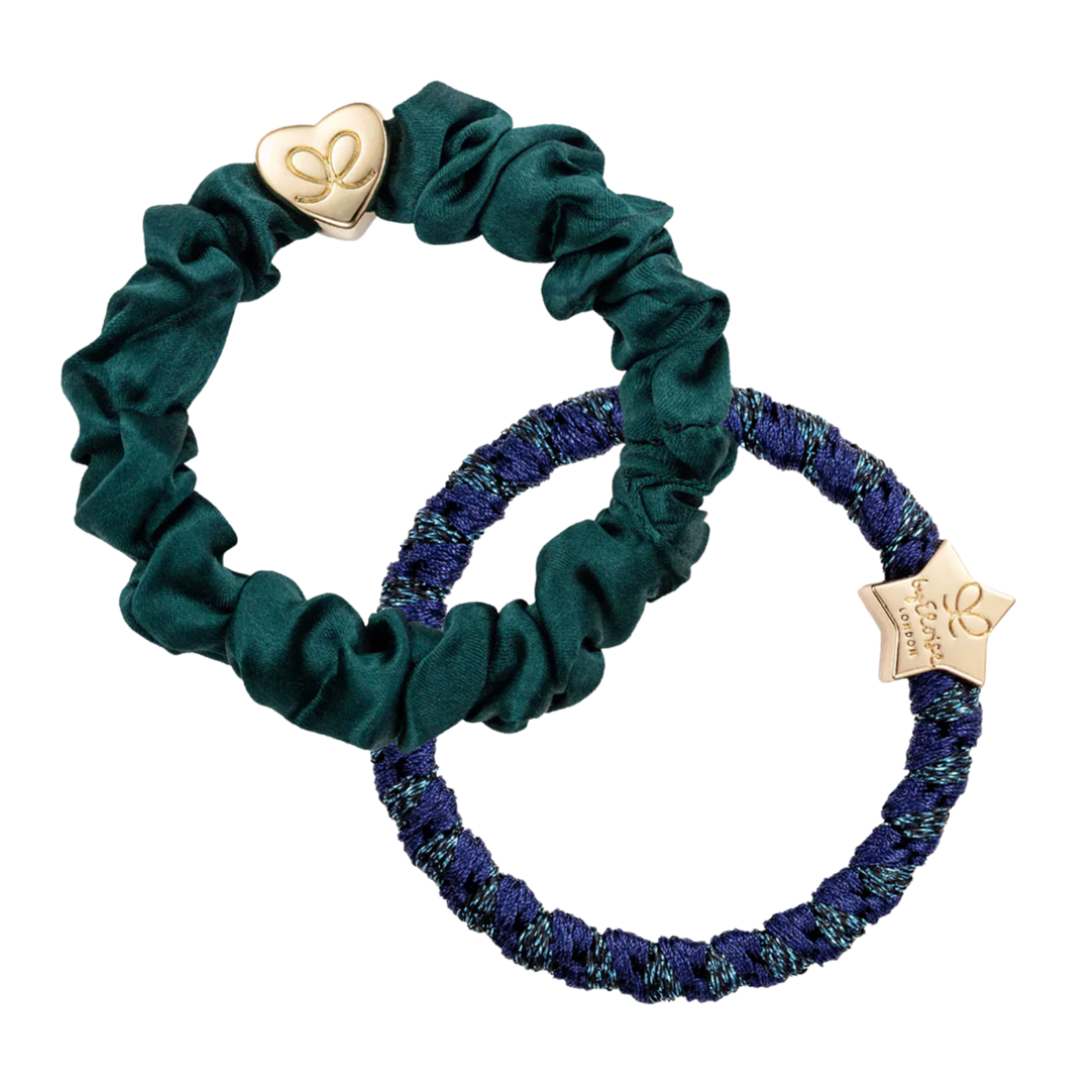 By Eloise Forest Nights Silk Scrunchie & Bangle Band 2pc Set