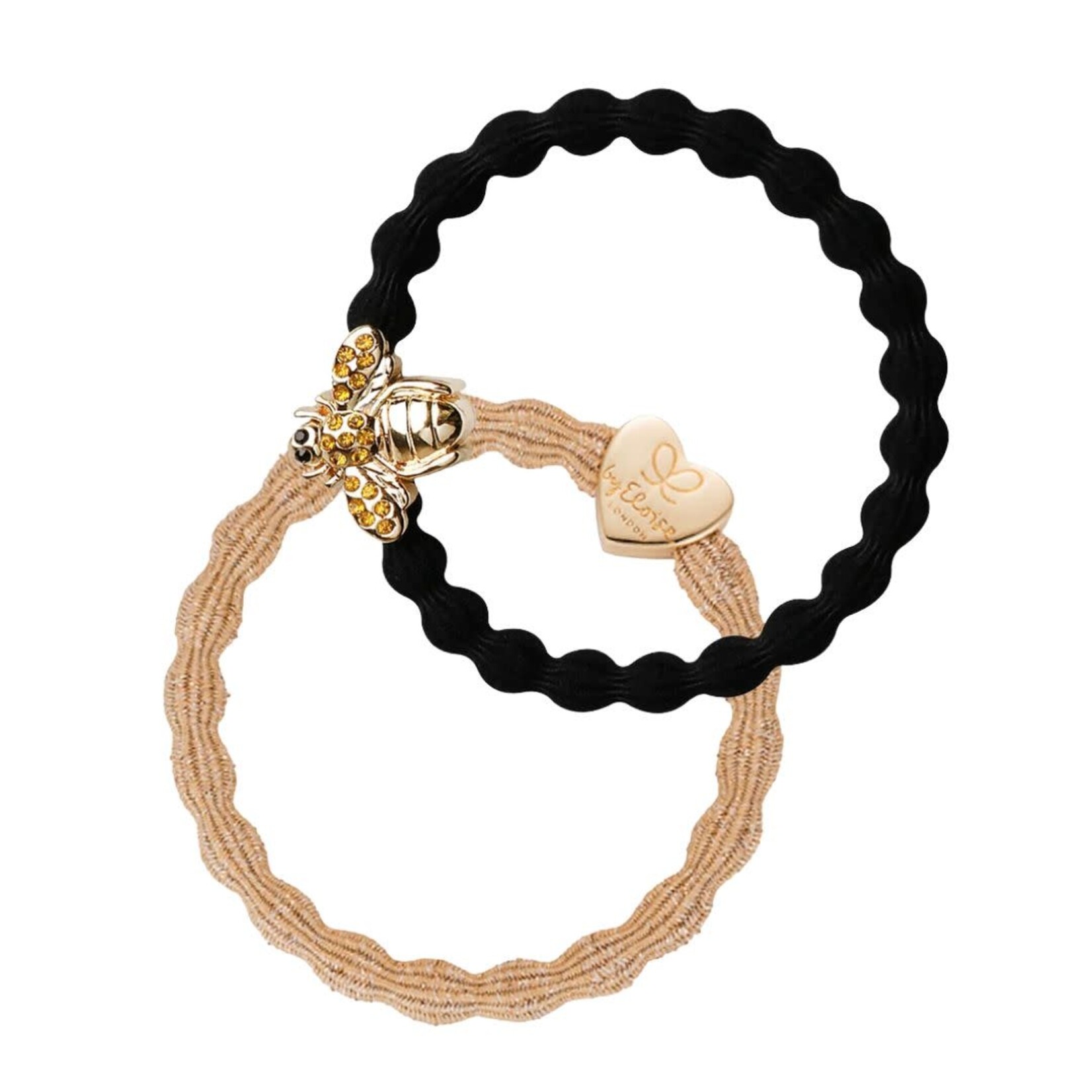 By Eloise Golden Bee 2 Band Set || Black/Metallic Gold o/s