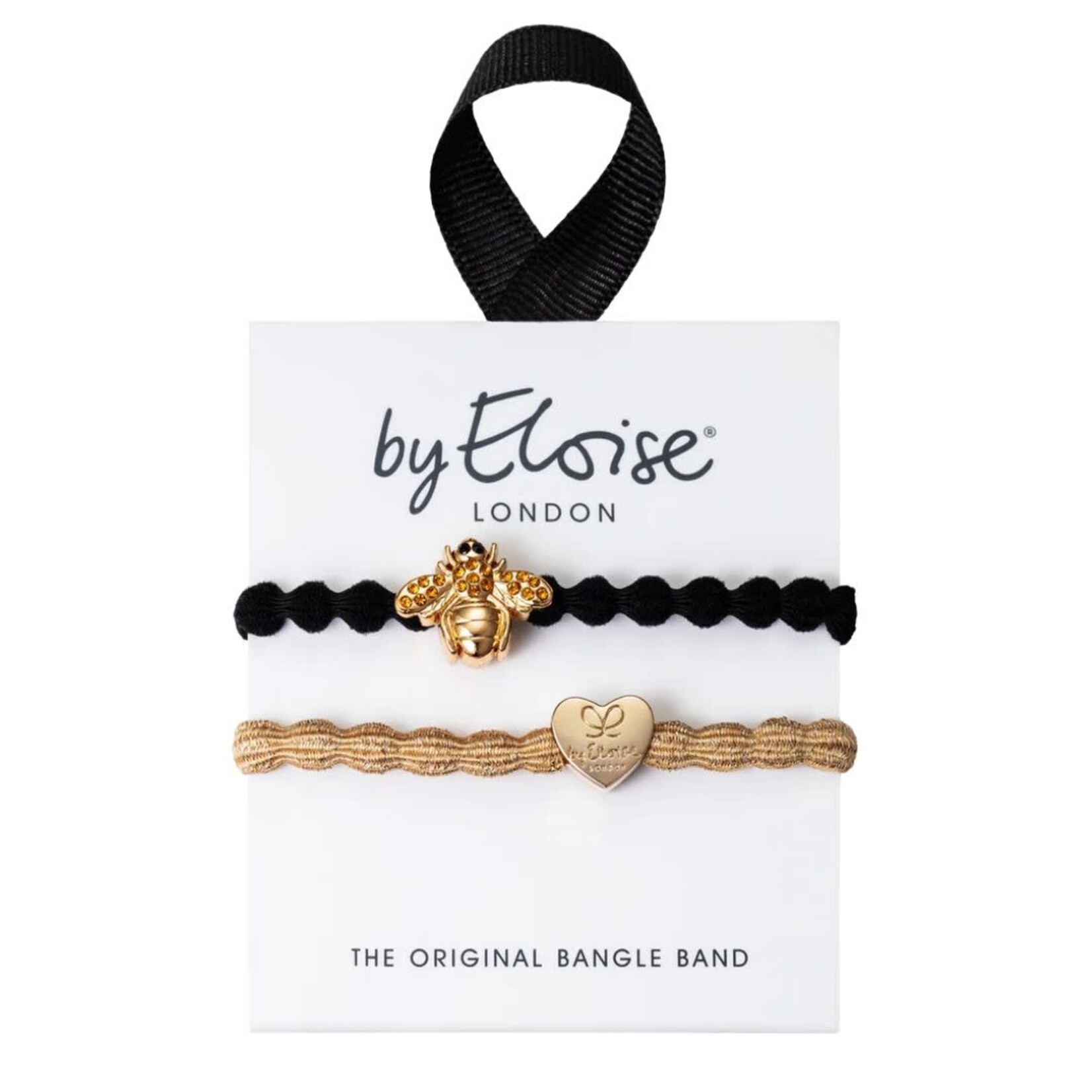 By Eloise Golden Bee 2 Band Set || Black/Metallic Gold o/s
