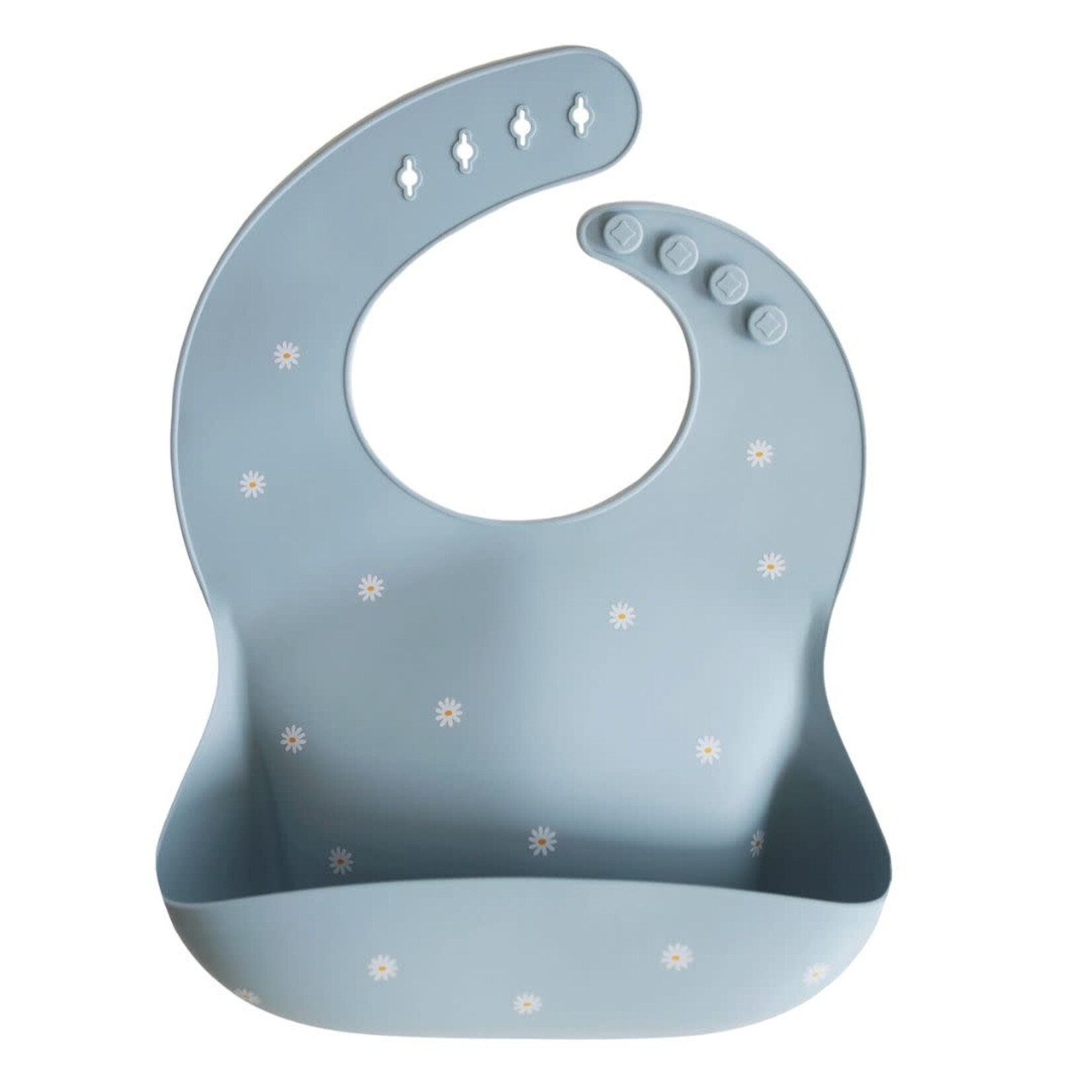 Mushie Silicone Baby Bib || White Daisy