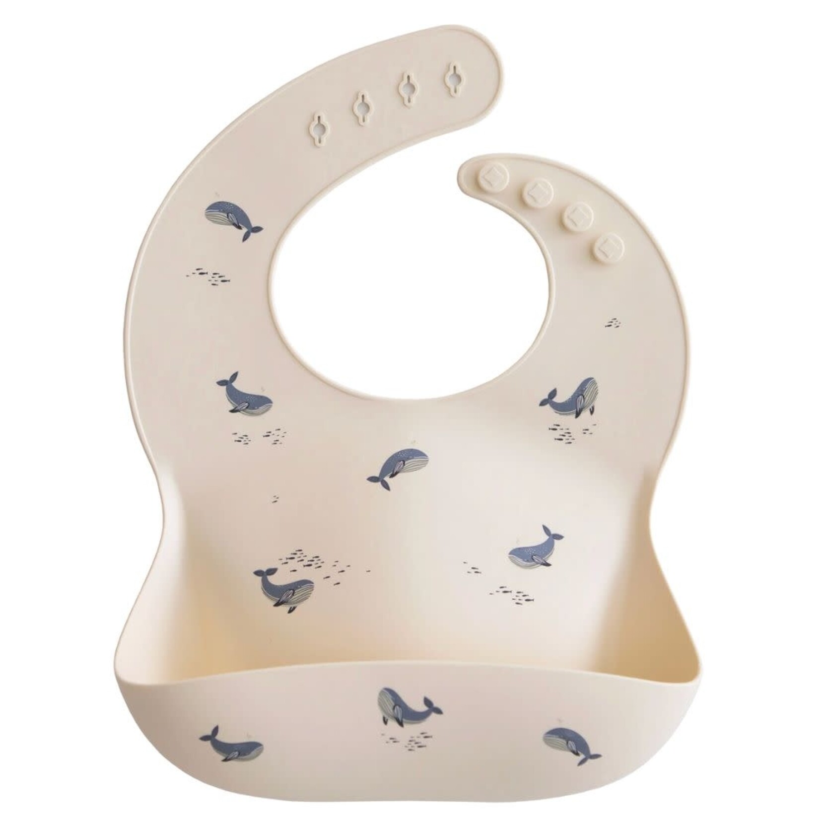 Mushie Silicone Baby Bib || Whales