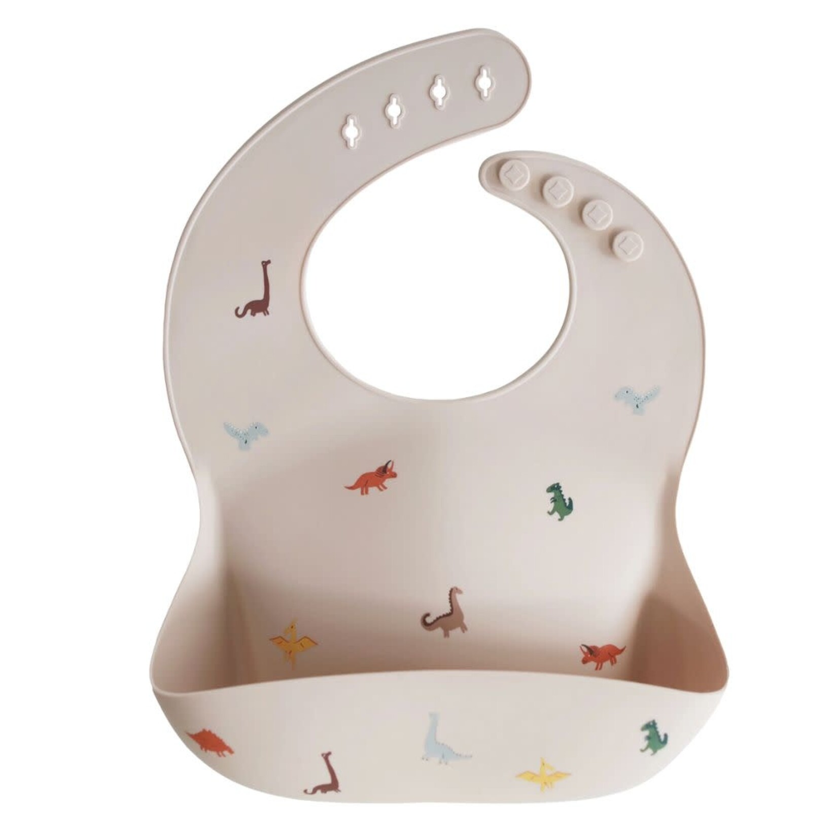 Mushie Silicone Baby Bib || Dinosaurs